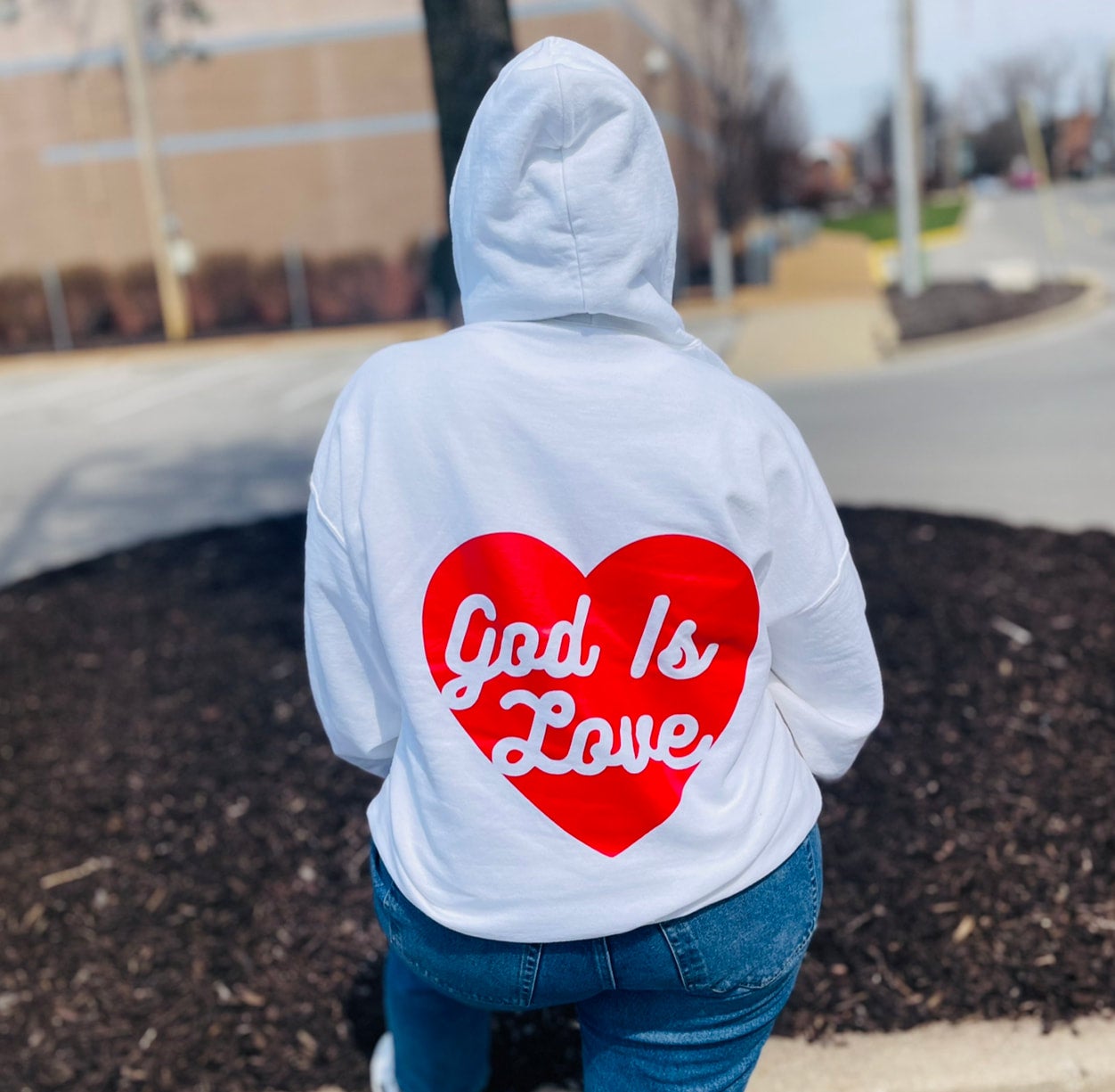 1 John 4:8 God Is Love Unisex Hoodie (Texas) – Olive Grove Life